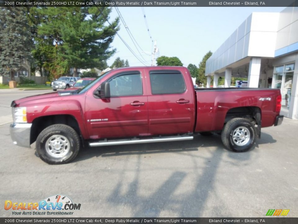 2008 Chevrolet Silverado 2500HD LTZ Crew Cab 4x4 Deep Ruby Metallic / Dark Titanium/Light Titanium Photo #6