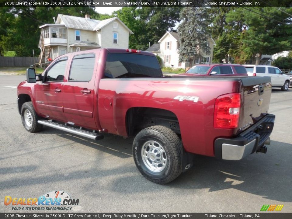 2008 Chevrolet Silverado 2500HD LTZ Crew Cab 4x4 Deep Ruby Metallic / Dark Titanium/Light Titanium Photo #8
