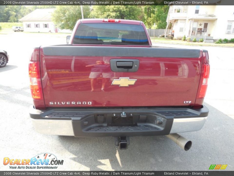 2008 Chevrolet Silverado 2500HD LTZ Crew Cab 4x4 Deep Ruby Metallic / Dark Titanium/Light Titanium Photo #9