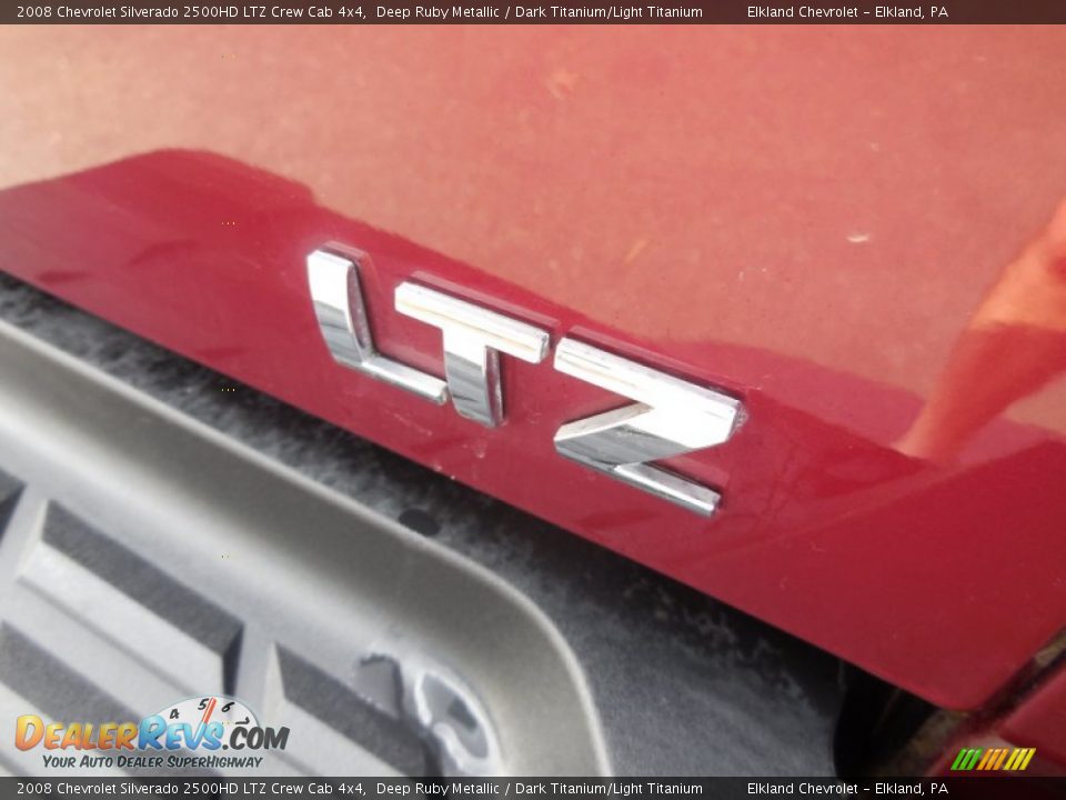 2008 Chevrolet Silverado 2500HD LTZ Crew Cab 4x4 Deep Ruby Metallic / Dark Titanium/Light Titanium Photo #10