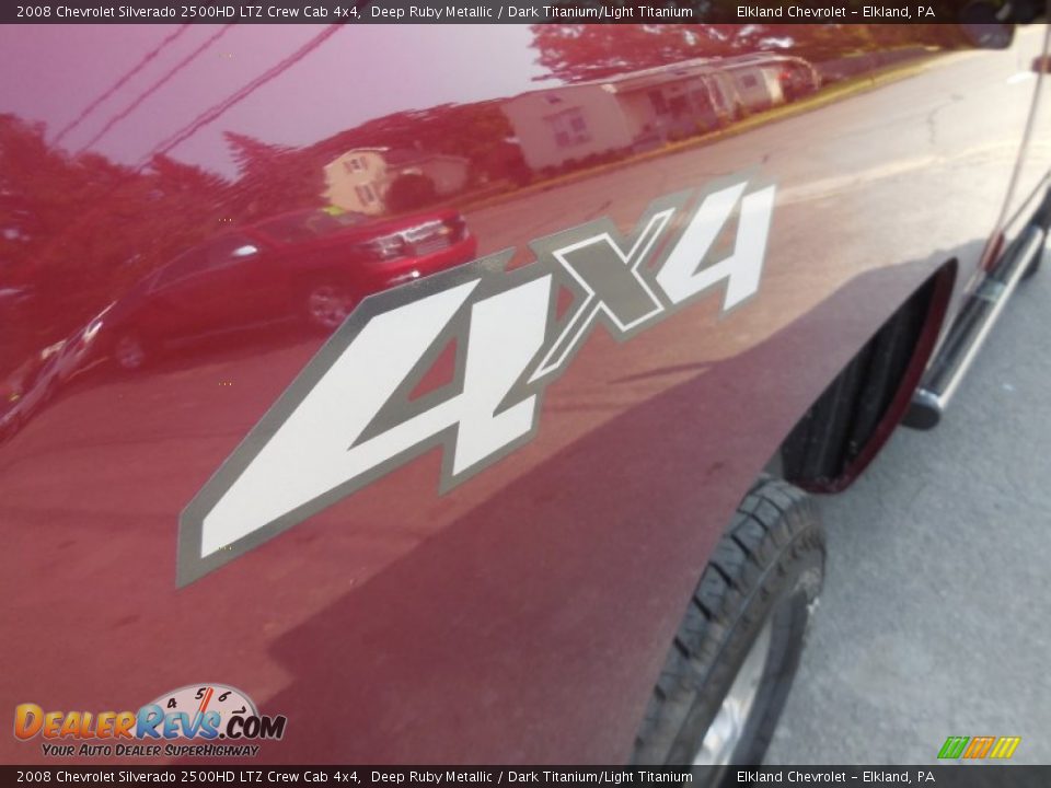 2008 Chevrolet Silverado 2500HD LTZ Crew Cab 4x4 Deep Ruby Metallic / Dark Titanium/Light Titanium Photo #13
