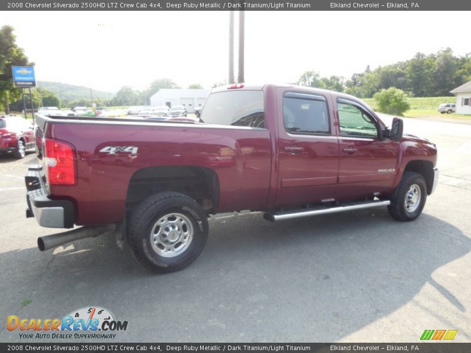 2008 Chevrolet Silverado 2500HD LTZ Crew Cab 4x4 Deep Ruby Metallic / Dark Titanium/Light Titanium Photo #15