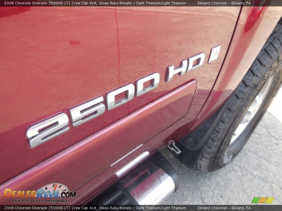 2008 Chevrolet Silverado 2500HD LTZ Crew Cab 4x4 Deep Ruby Metallic / Dark Titanium/Light Titanium Photo #16