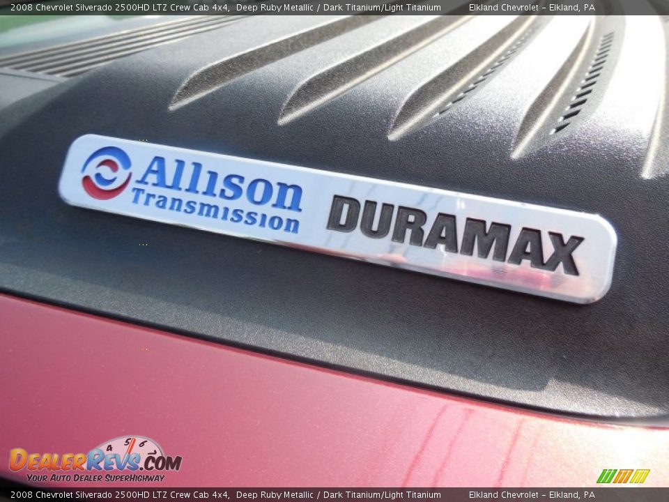 2008 Chevrolet Silverado 2500HD LTZ Crew Cab 4x4 Deep Ruby Metallic / Dark Titanium/Light Titanium Photo #17