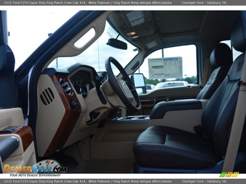 2015 Ford F250 Super Duty King Ranch Crew Cab 4x4 White Platinum / King Ranch Mesa Antique Affect/Adobe Photo #6