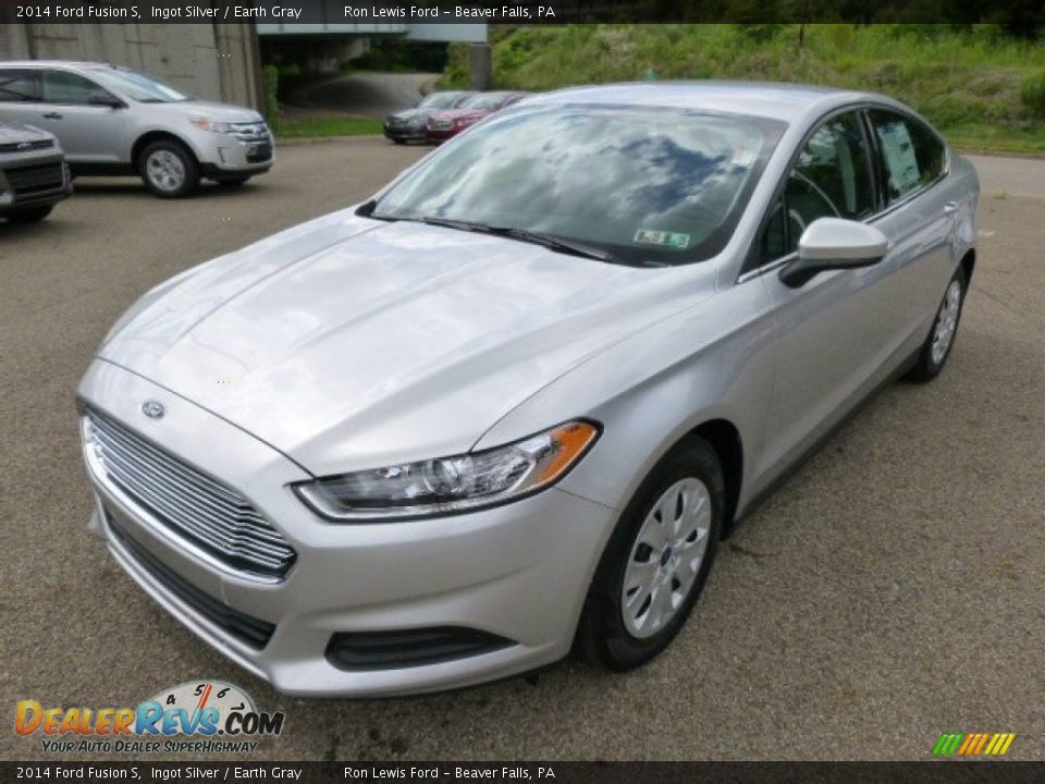 2014 Ford Fusion S Ingot Silver / Earth Gray Photo #4