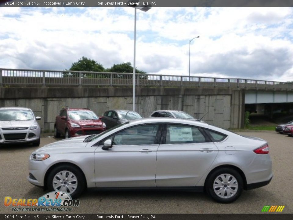 2014 Ford Fusion S Ingot Silver / Earth Gray Photo #5