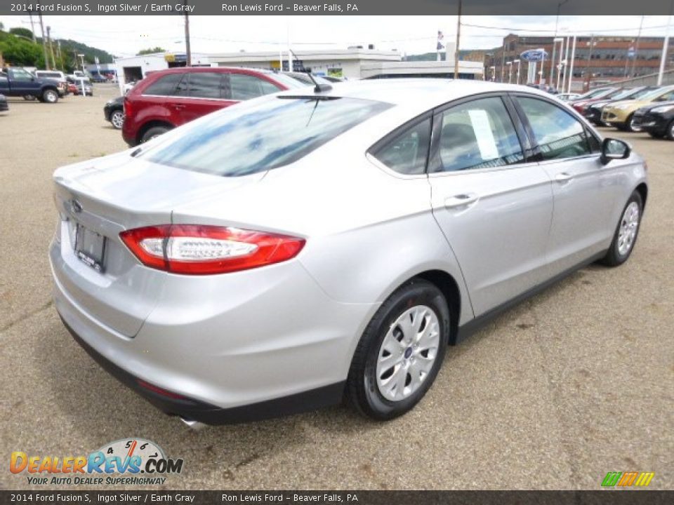 2014 Ford Fusion S Ingot Silver / Earth Gray Photo #8