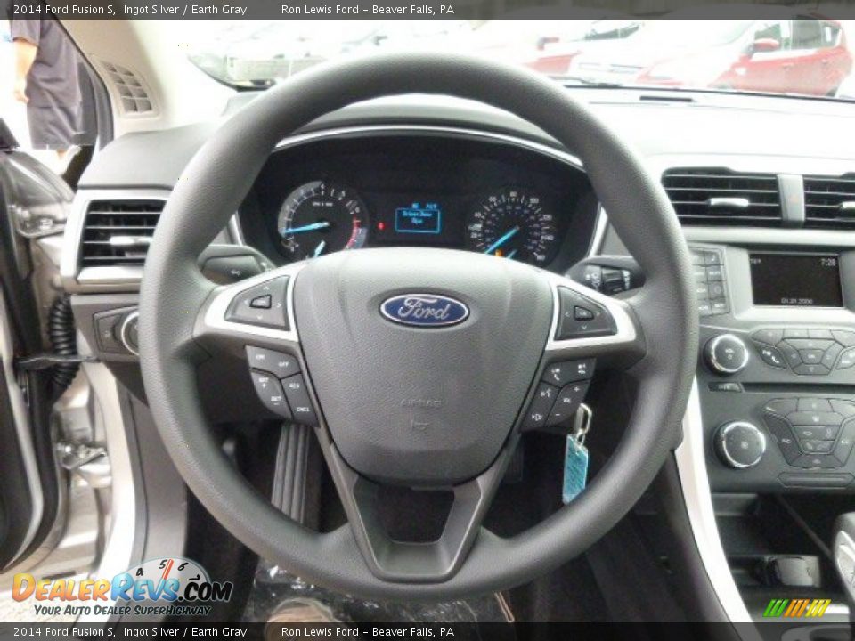 2014 Ford Fusion S Ingot Silver / Earth Gray Photo #19