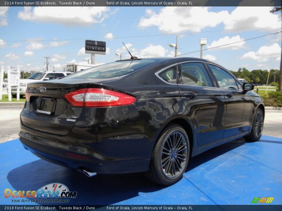 2014 Ford Fusion SE EcoBoost Tuxedo Black / Dune Photo #3