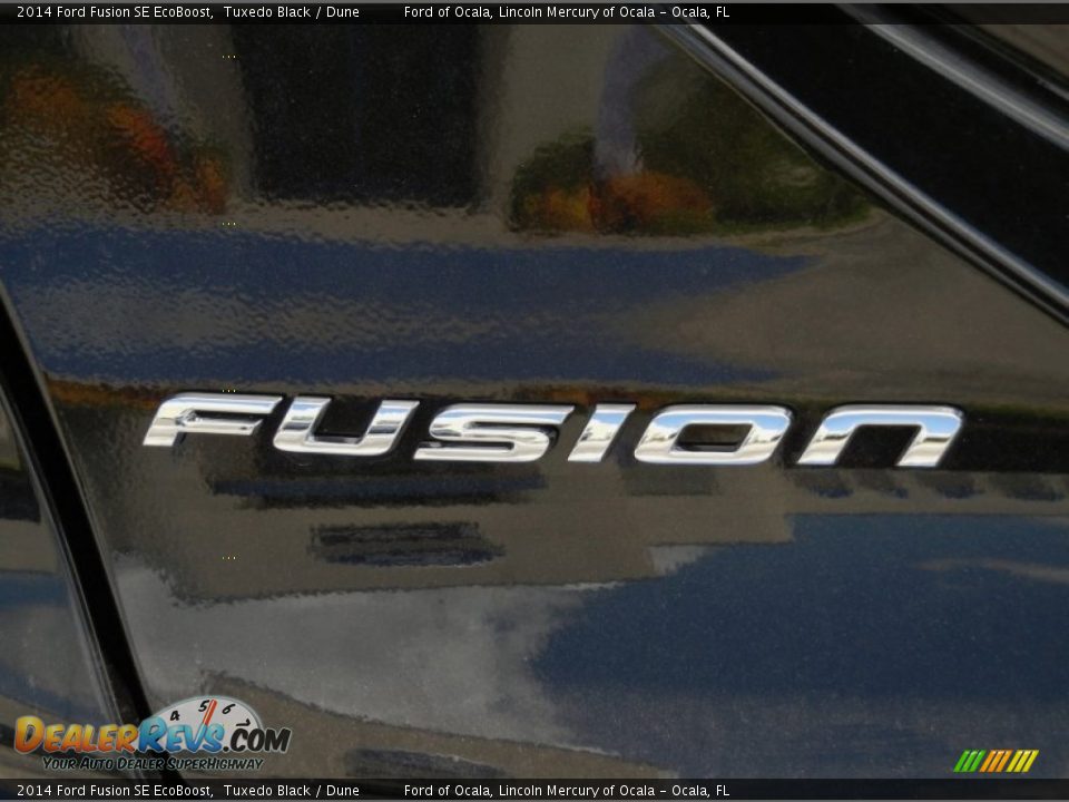 2014 Ford Fusion SE EcoBoost Tuxedo Black / Dune Photo #4
