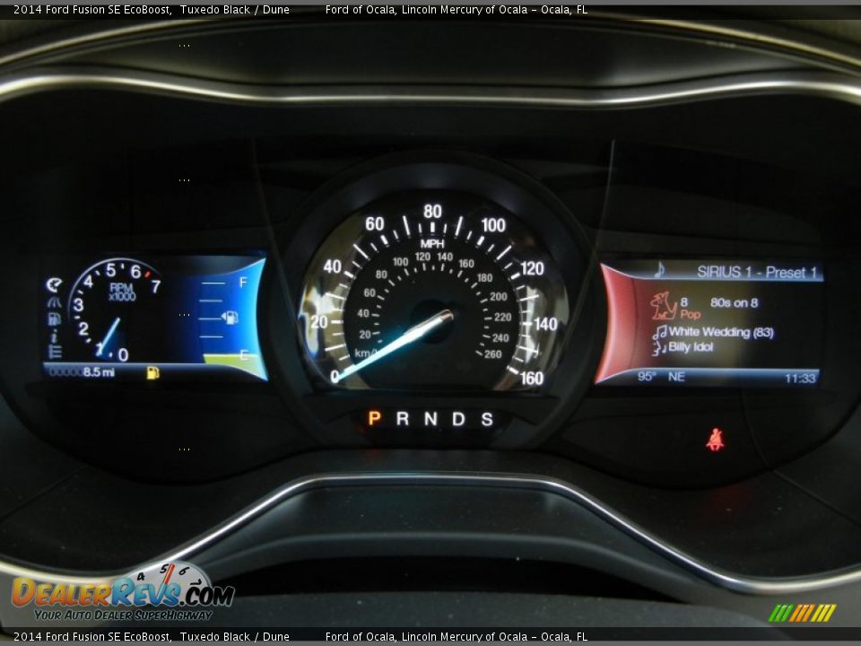 2014 Ford Fusion SE EcoBoost Tuxedo Black / Dune Photo #10