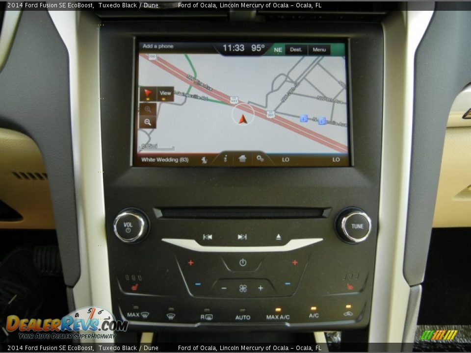 2014 Ford Fusion SE EcoBoost Tuxedo Black / Dune Photo #11