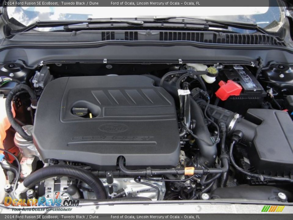 2014 Ford Fusion SE EcoBoost Tuxedo Black / Dune Photo #12
