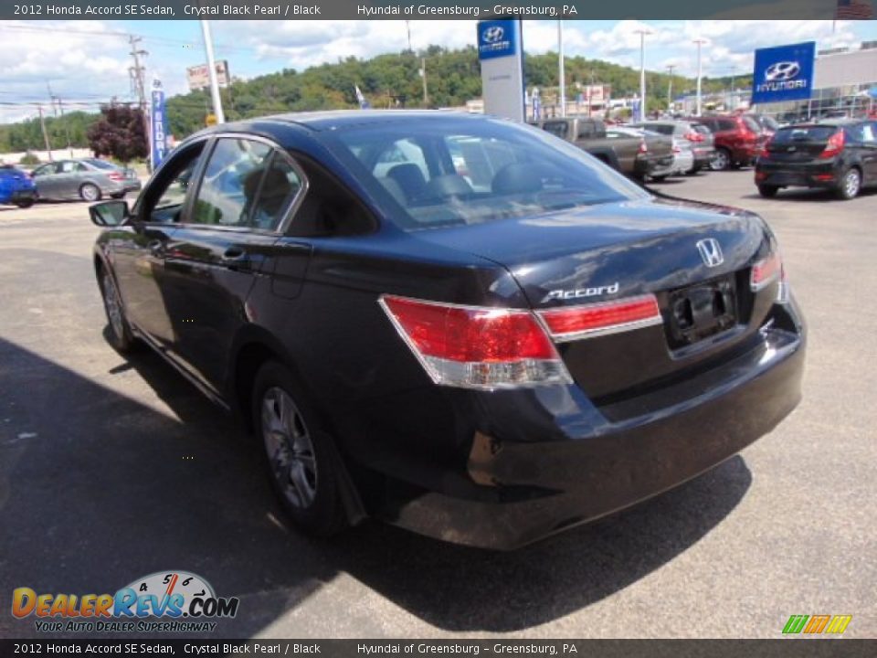 2012 Honda Accord SE Sedan Crystal Black Pearl / Black Photo #6