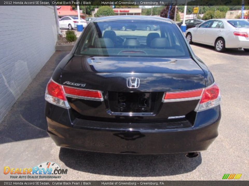 2012 Honda Accord SE Sedan Crystal Black Pearl / Black Photo #7
