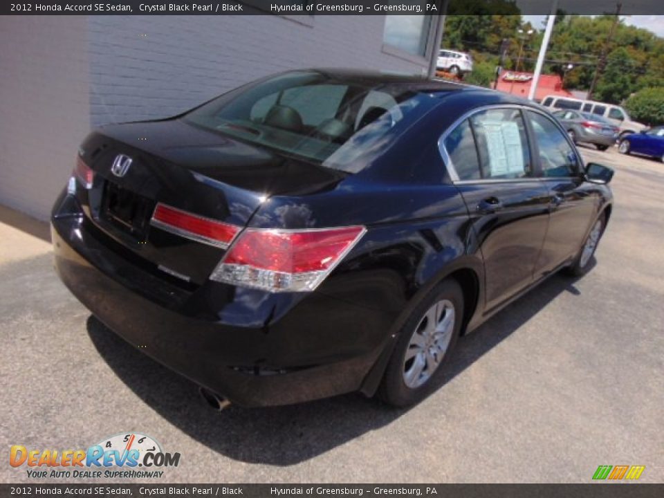 2012 Honda Accord SE Sedan Crystal Black Pearl / Black Photo #8