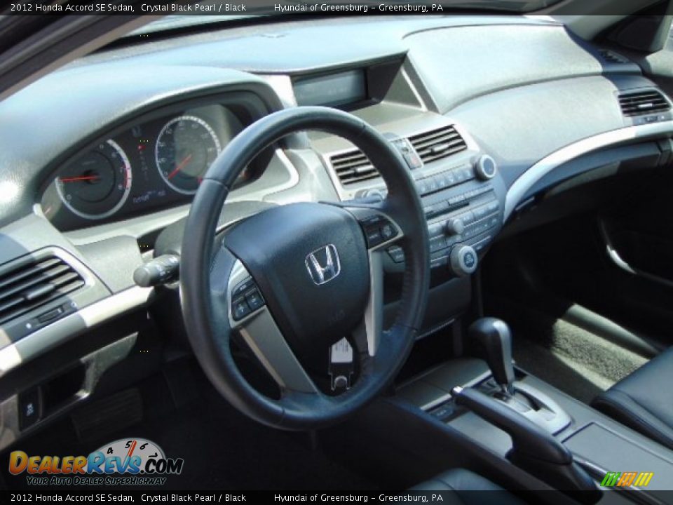 2012 Honda Accord SE Sedan Crystal Black Pearl / Black Photo #10