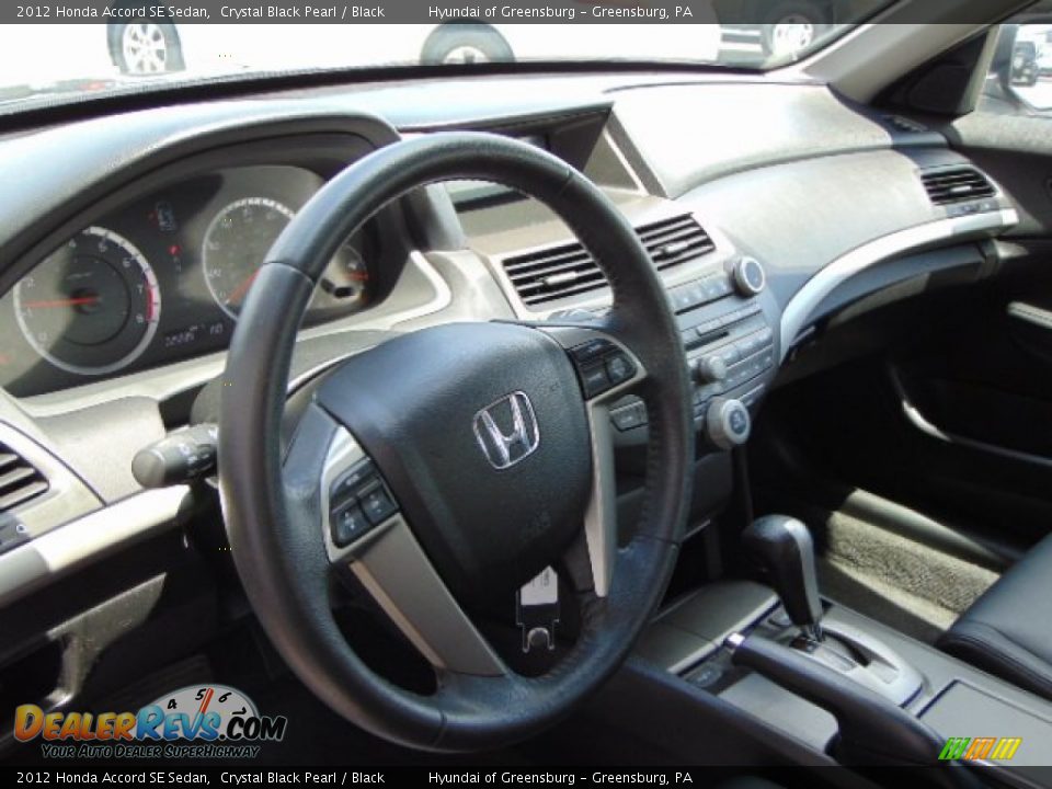 2012 Honda Accord SE Sedan Crystal Black Pearl / Black Photo #16