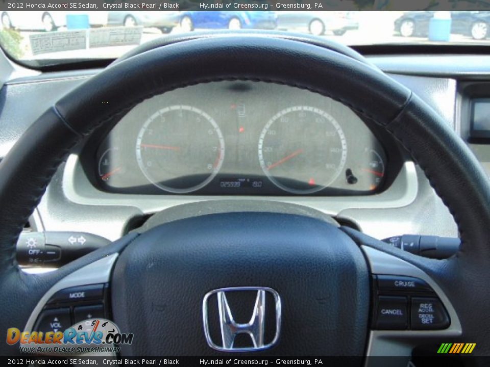 2012 Honda Accord SE Sedan Crystal Black Pearl / Black Photo #21
