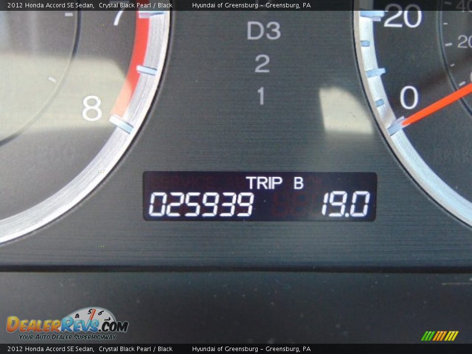 2012 Honda Accord SE Sedan Crystal Black Pearl / Black Photo #25