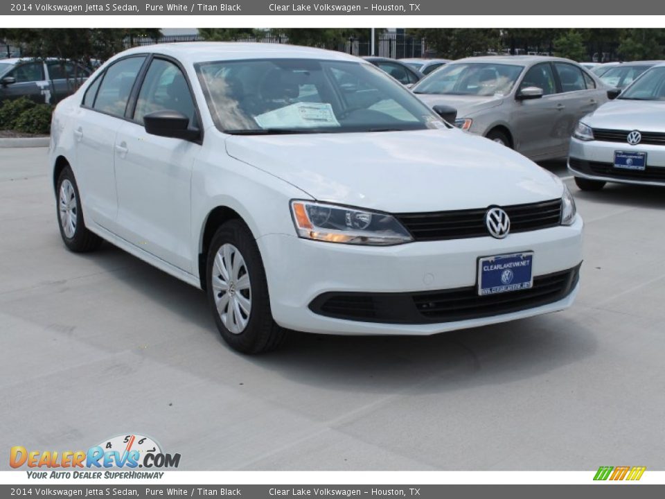 2014 Volkswagen Jetta S Sedan Pure White / Titan Black Photo #1