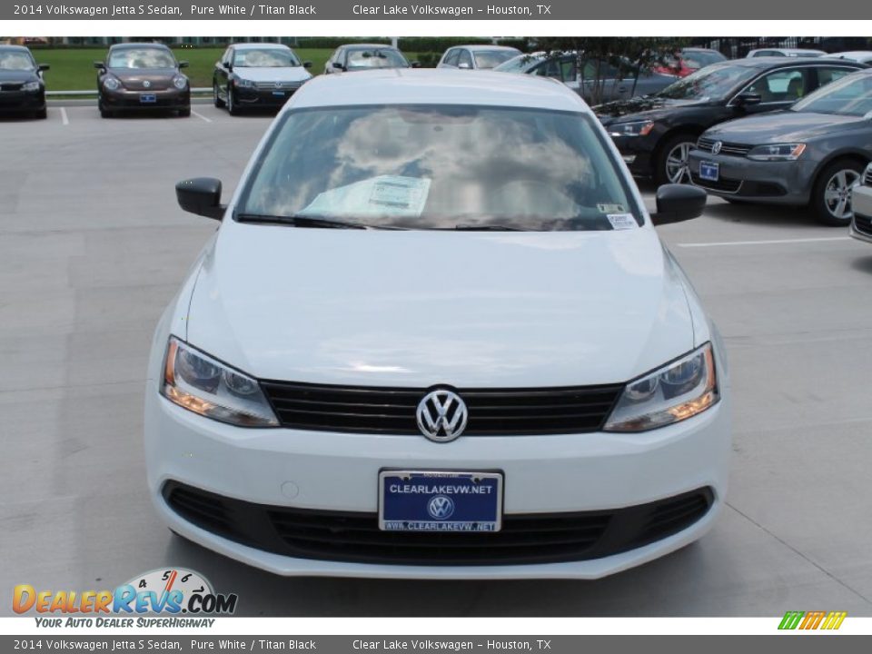 2014 Volkswagen Jetta S Sedan Pure White / Titan Black Photo #2