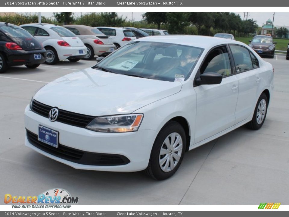 2014 Volkswagen Jetta S Sedan Pure White / Titan Black Photo #3