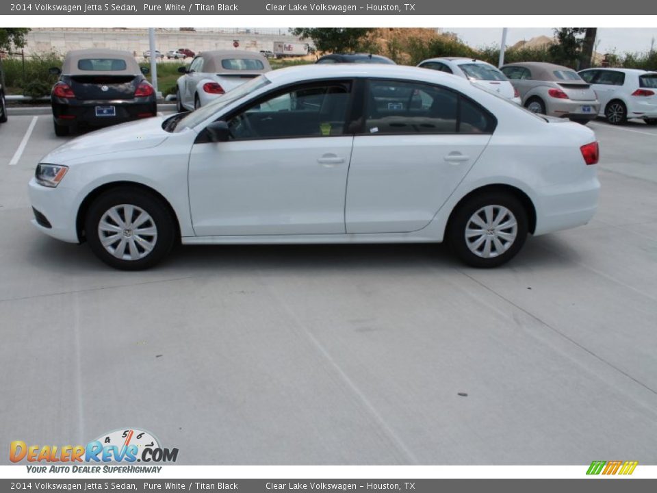 2014 Volkswagen Jetta S Sedan Pure White / Titan Black Photo #4
