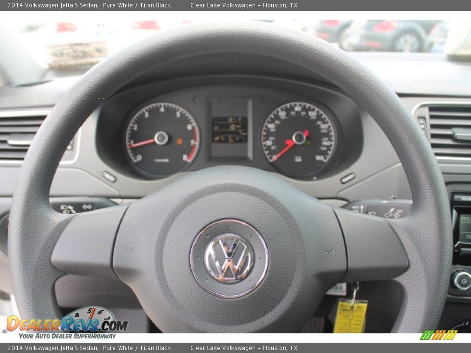 2014 Volkswagen Jetta S Sedan Pure White / Titan Black Photo #16