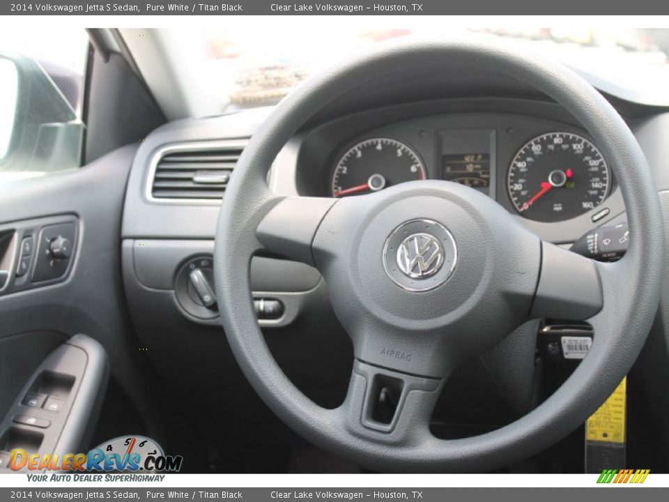 2014 Volkswagen Jetta S Sedan Pure White / Titan Black Photo #21