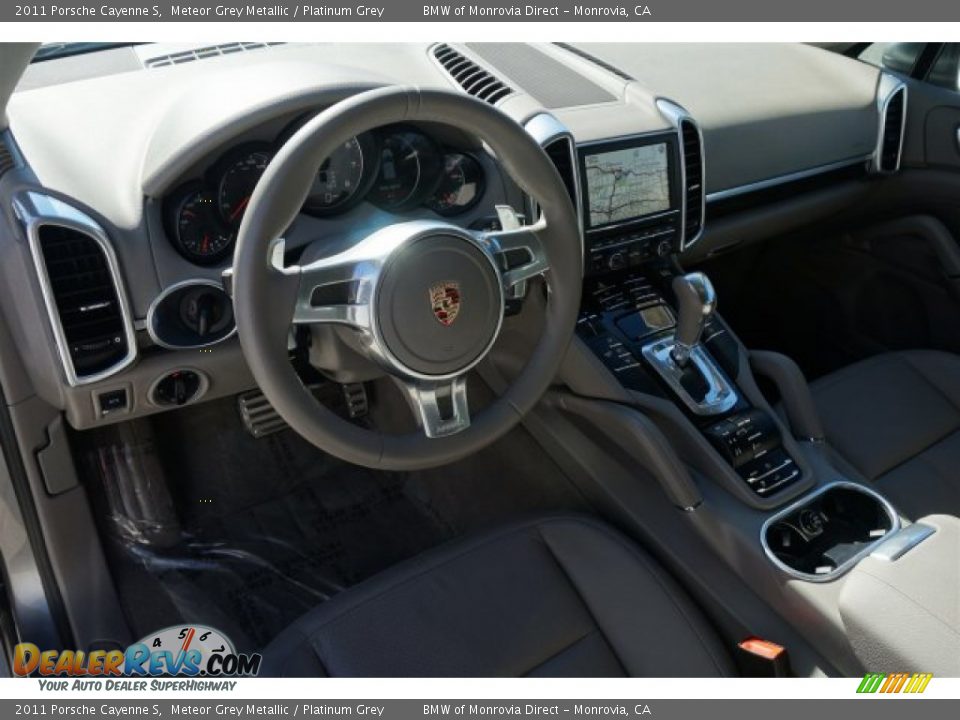 2011 Porsche Cayenne S Meteor Grey Metallic / Platinum Grey Photo #9