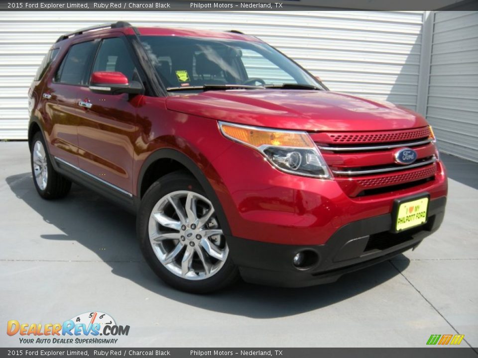 2015 Ford Explorer Limited Ruby Red / Charcoal Black Photo #1