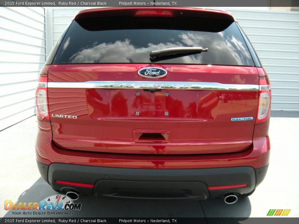 2015 Ford Explorer Limited Ruby Red / Charcoal Black Photo #5