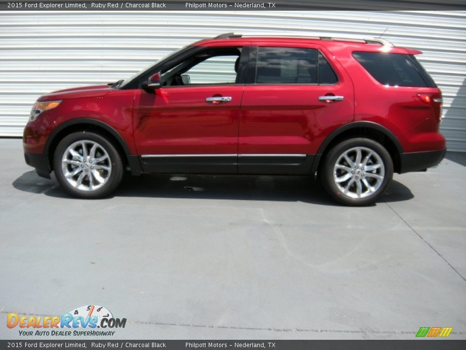 2015 Ford Explorer Limited Ruby Red / Charcoal Black Photo #6