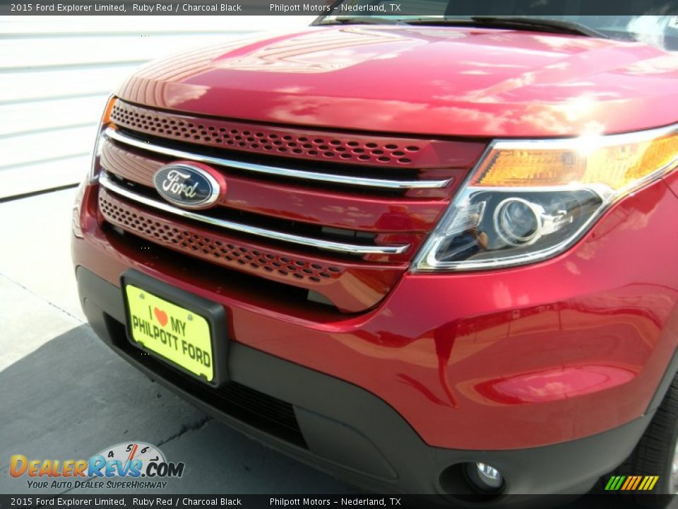 2015 Ford Explorer Limited Ruby Red / Charcoal Black Photo #10