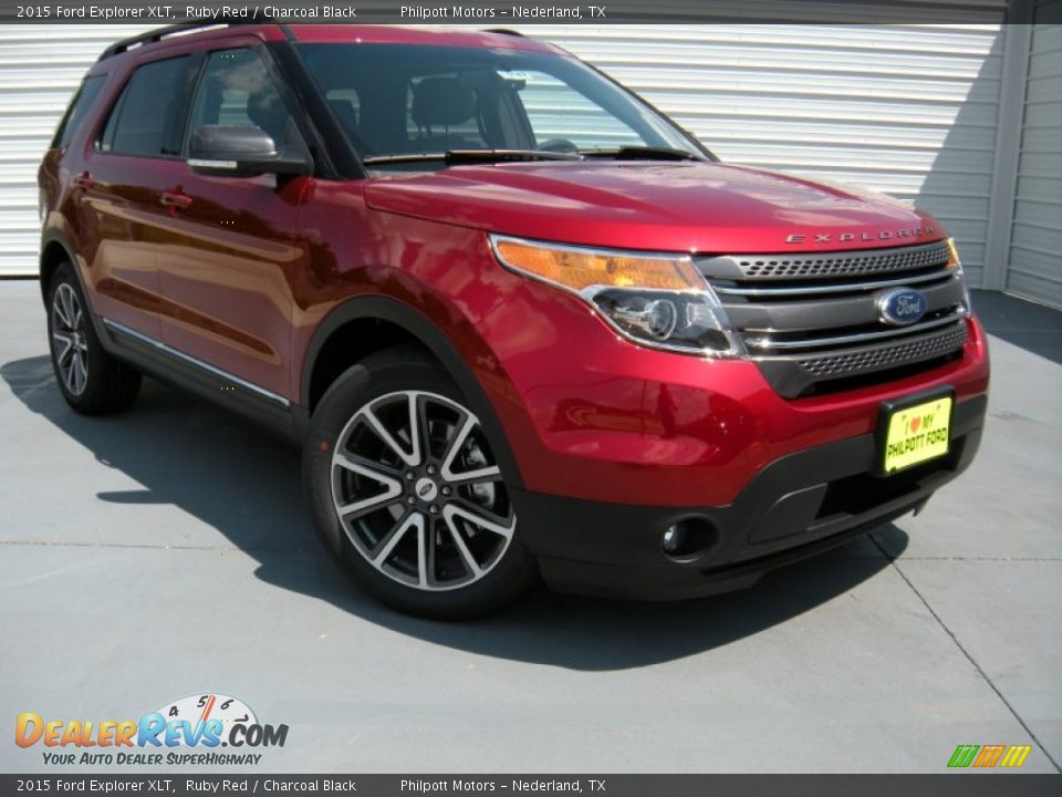2015 Ford Explorer XLT Ruby Red / Charcoal Black Photo #1