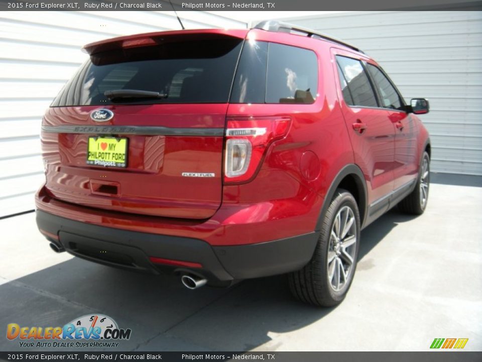2015 Ford Explorer XLT Ruby Red / Charcoal Black Photo #4