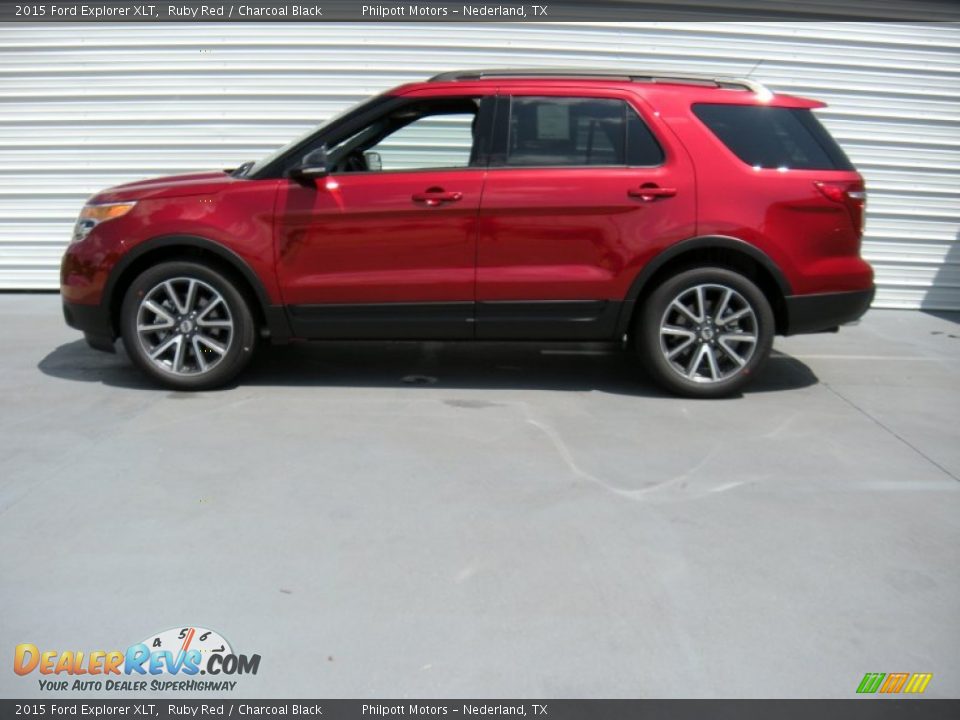 2015 Ford Explorer XLT Ruby Red / Charcoal Black Photo #6