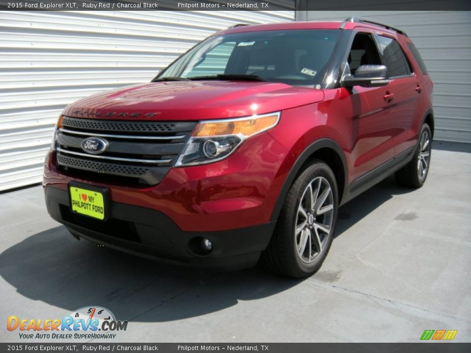 2015 Ford Explorer XLT Ruby Red / Charcoal Black Photo #7