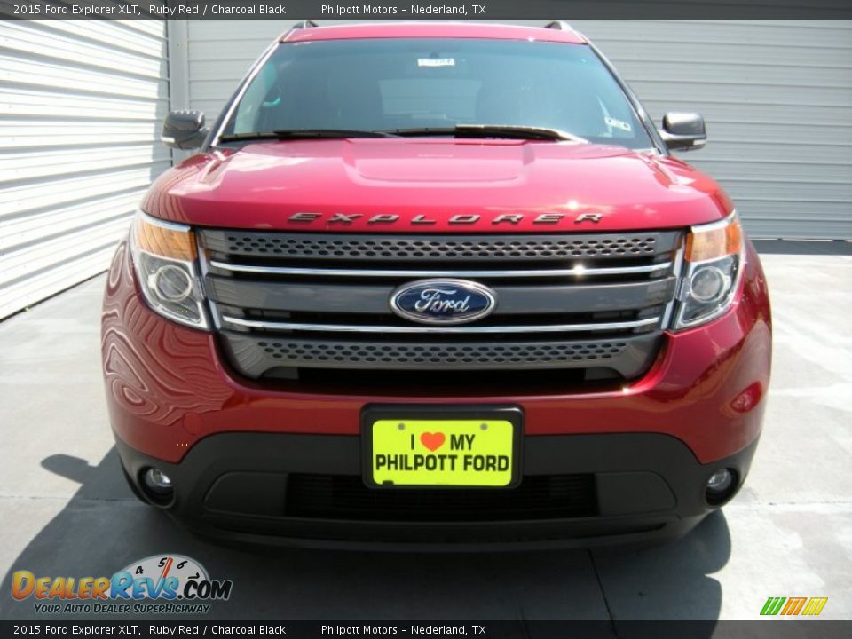 2015 Ford Explorer XLT Ruby Red / Charcoal Black Photo #8