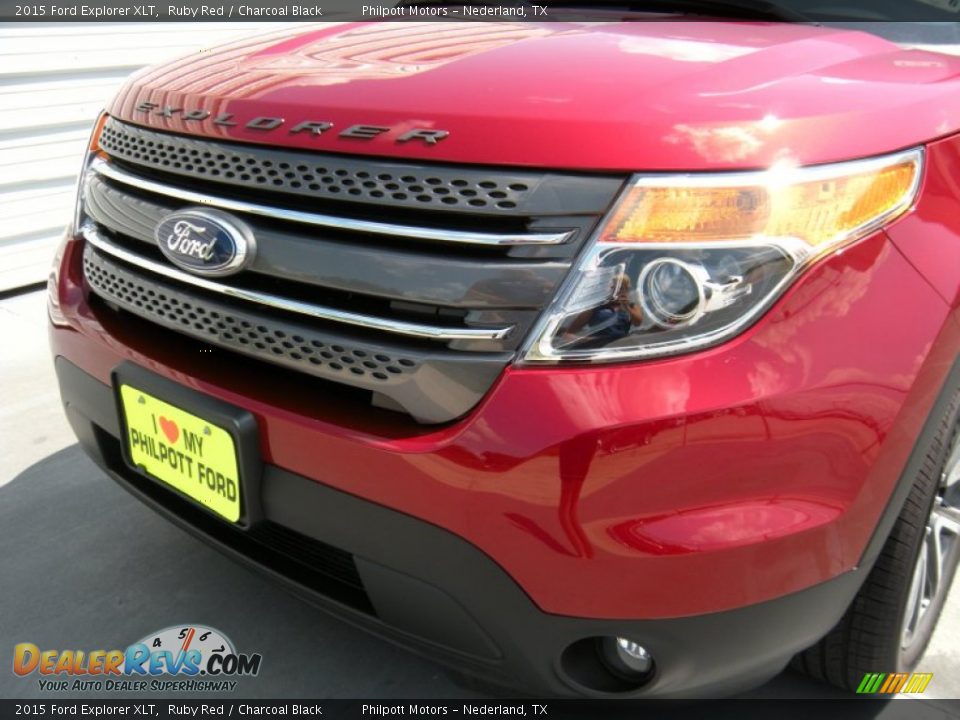 2015 Ford Explorer XLT Ruby Red / Charcoal Black Photo #10