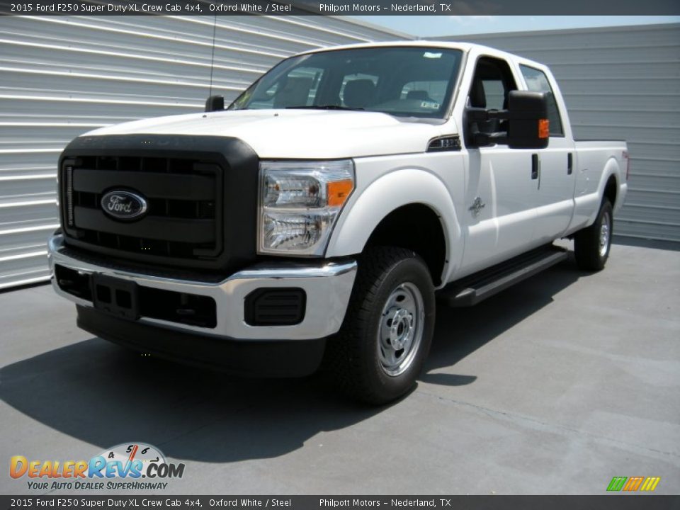 2015 Ford F250 Super Duty XL Crew Cab 4x4 Oxford White / Steel Photo #7