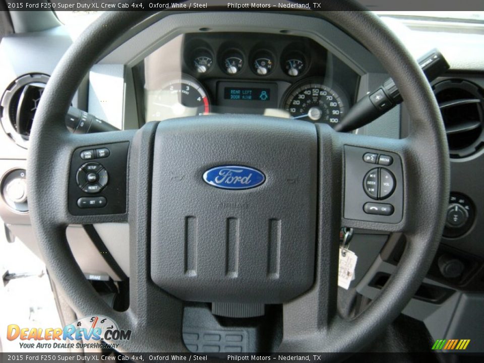 2015 Ford F250 Super Duty XL Crew Cab 4x4 Oxford White / Steel Photo #34