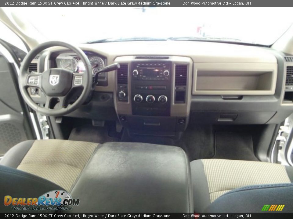 2012 Dodge Ram 1500 ST Crew Cab 4x4 Bright White / Dark Slate Gray/Medium Graystone Photo #18