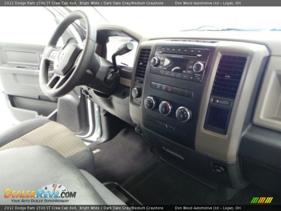 2012 Dodge Ram 1500 ST Crew Cab 4x4 Bright White / Dark Slate Gray/Medium Graystone Photo #19