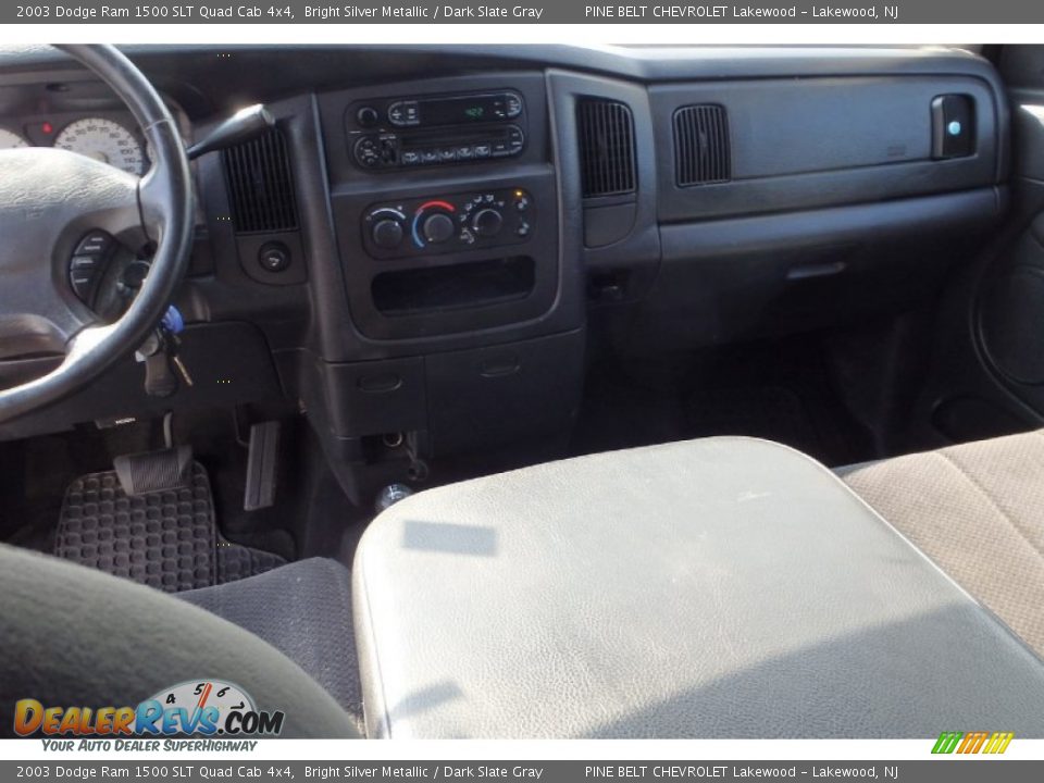 2003 Dodge Ram 1500 SLT Quad Cab 4x4 Bright Silver Metallic / Dark Slate Gray Photo #12