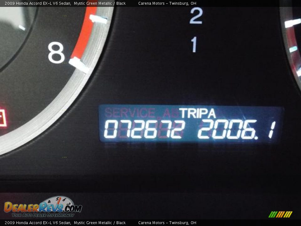 2009 Honda Accord EX-L V6 Sedan Mystic Green Metallic / Black Photo #3