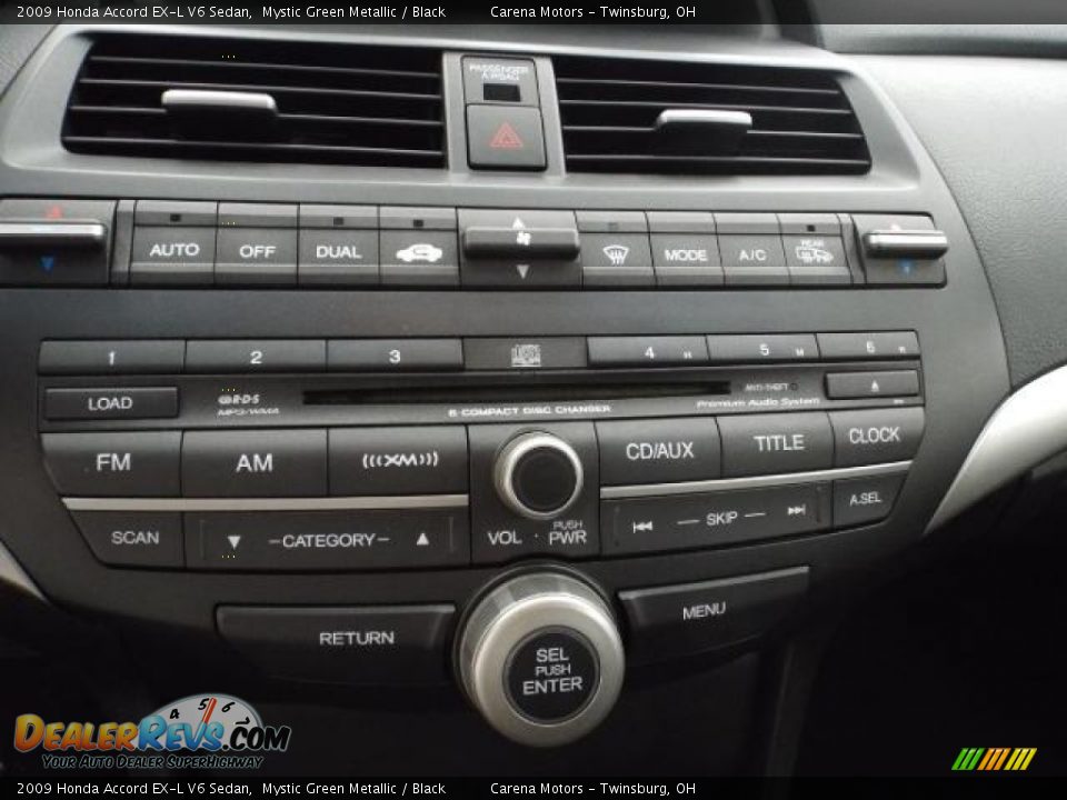 2009 Honda Accord EX-L V6 Sedan Mystic Green Metallic / Black Photo #7