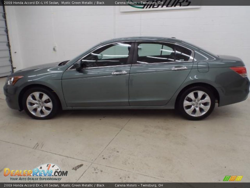 2009 Honda Accord EX-L V6 Sedan Mystic Green Metallic / Black Photo #14